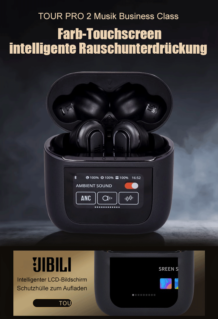 Vollfarb-Display Smart Active Noise Cancelling Bluetooth-Kopfhörer