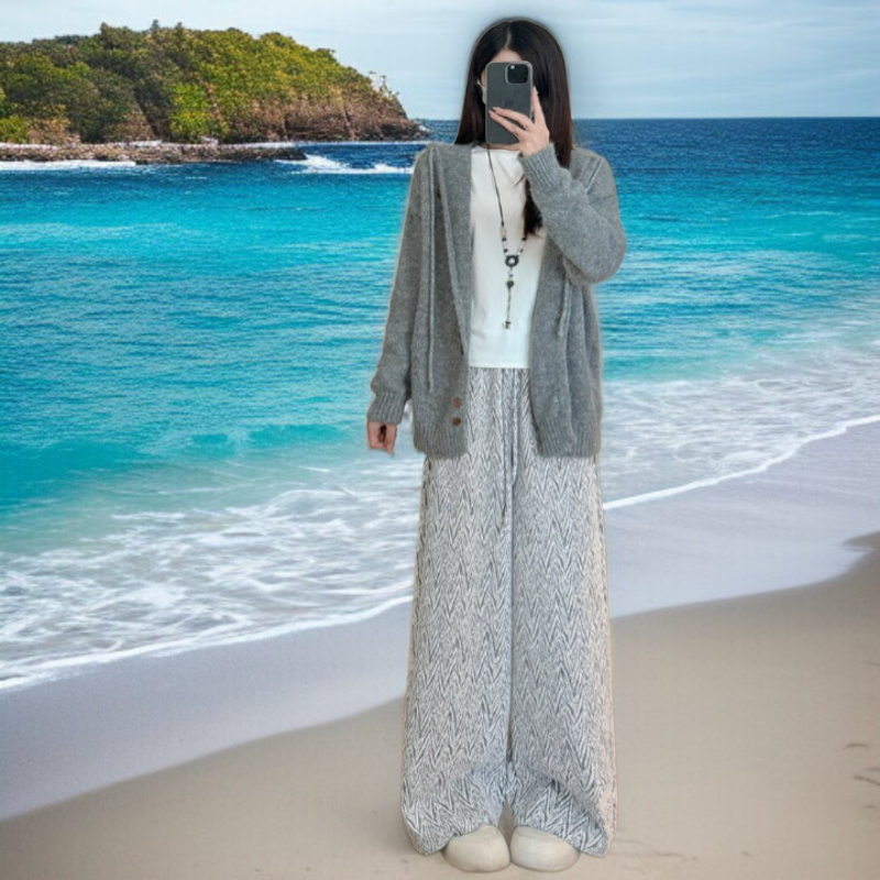 날씬해 보이는 캐주얼 팬츠 전체 이미지