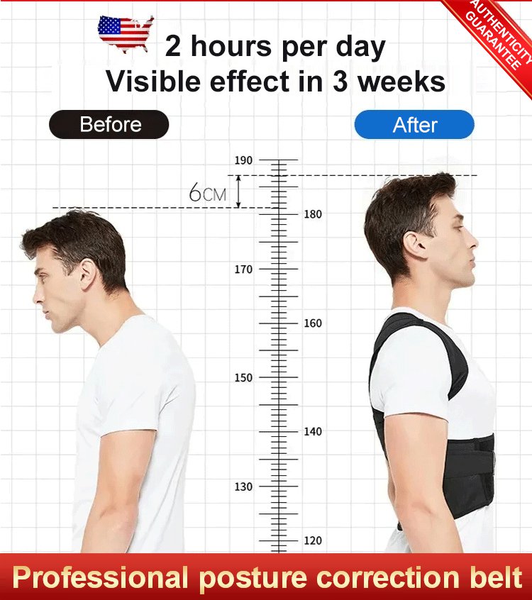 Professional posture correction belt