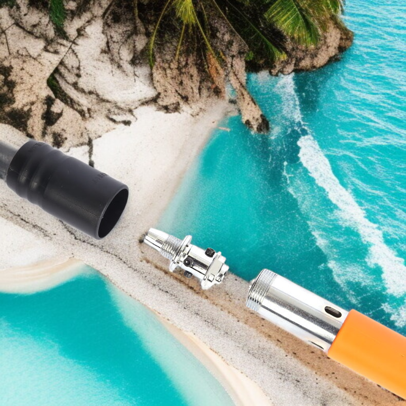 コンパクト設計のネイルガン横からのビュー