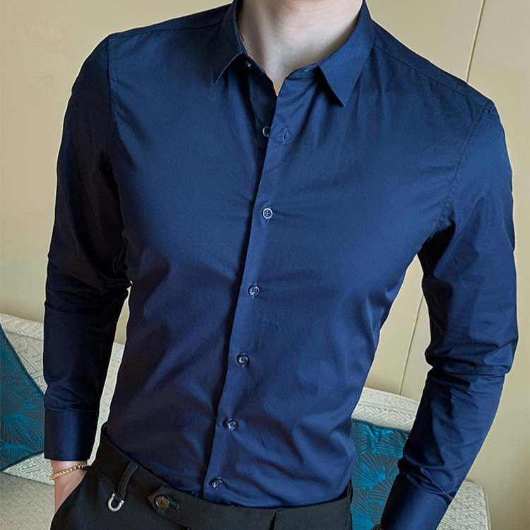 남자 비즈니스 구김 방지 셔츠