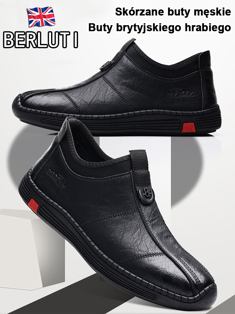 Brytyjskie męskie wsuwane buty w stylu retro