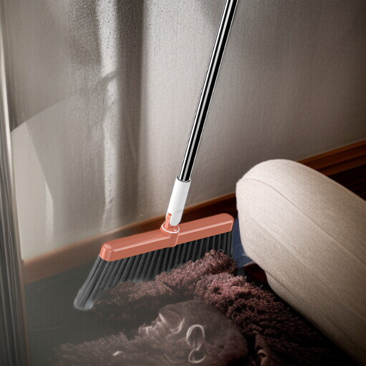 多機能スクレーパーでキッチン掃除中