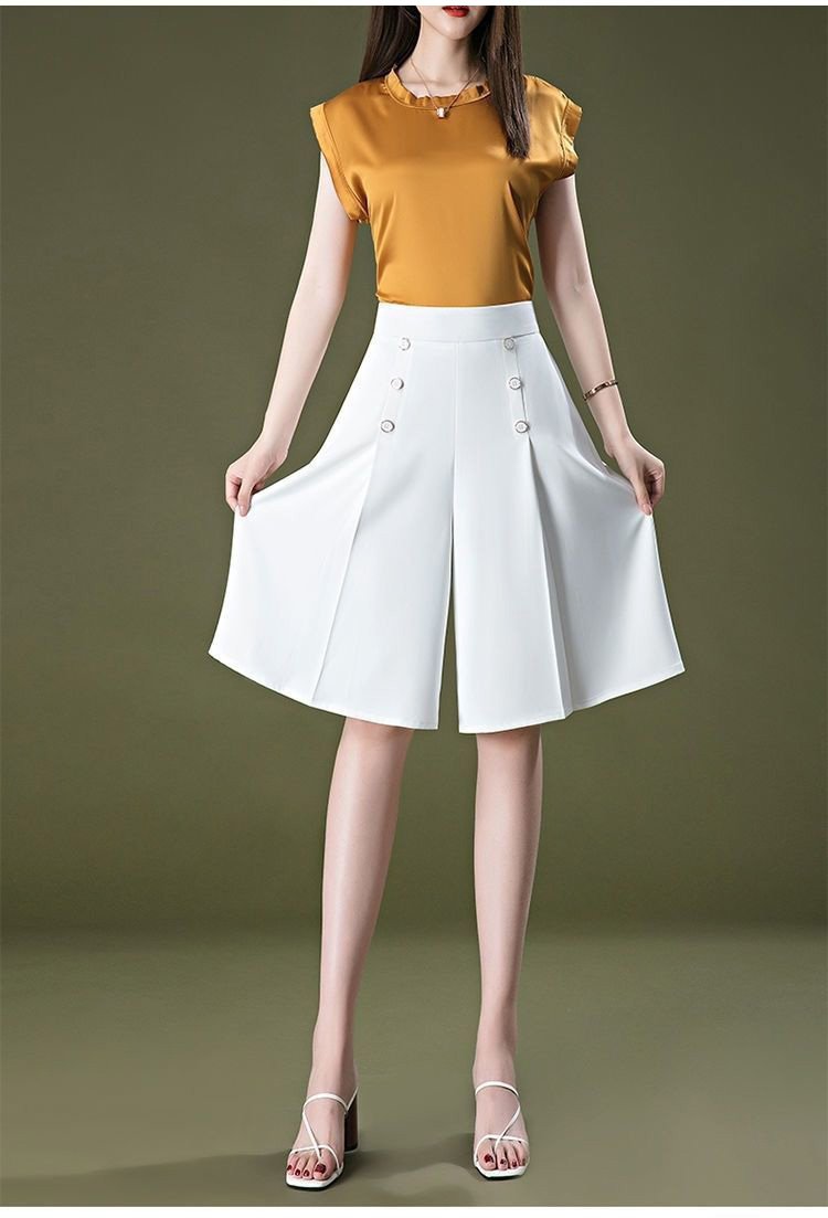 春夏に最適なハーフガウチョパンツ