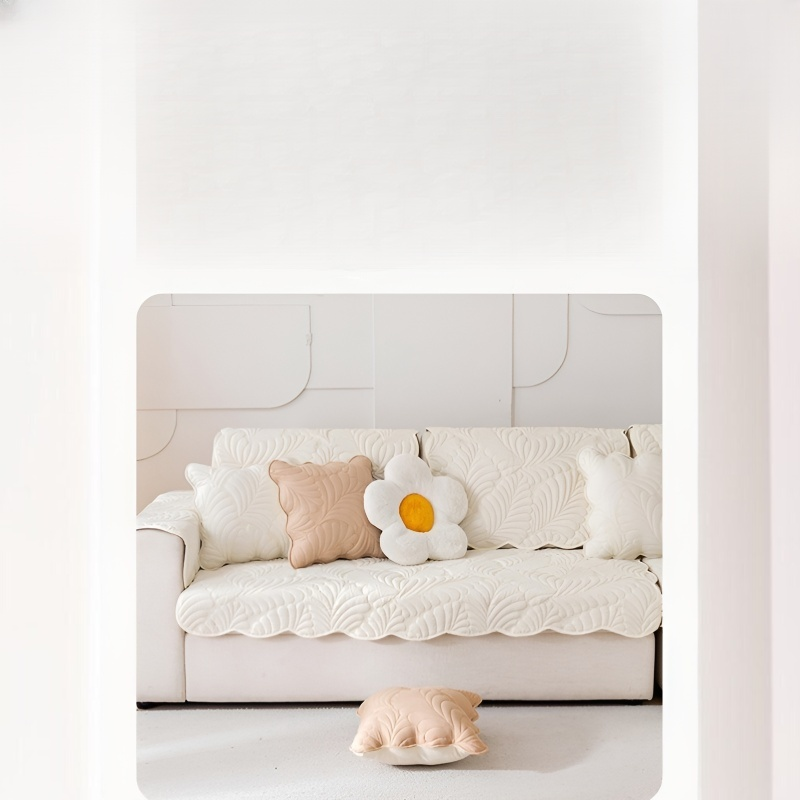 고급 면 소재 소파 커버 디테일