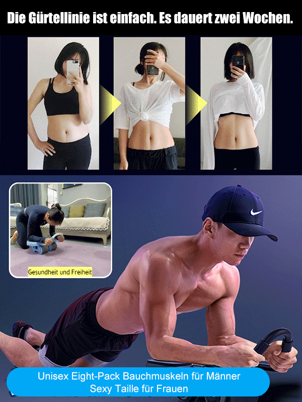 Bauchmuskel-Trainingsrad Ellenbogen-Liegestütz-Curl-Rad