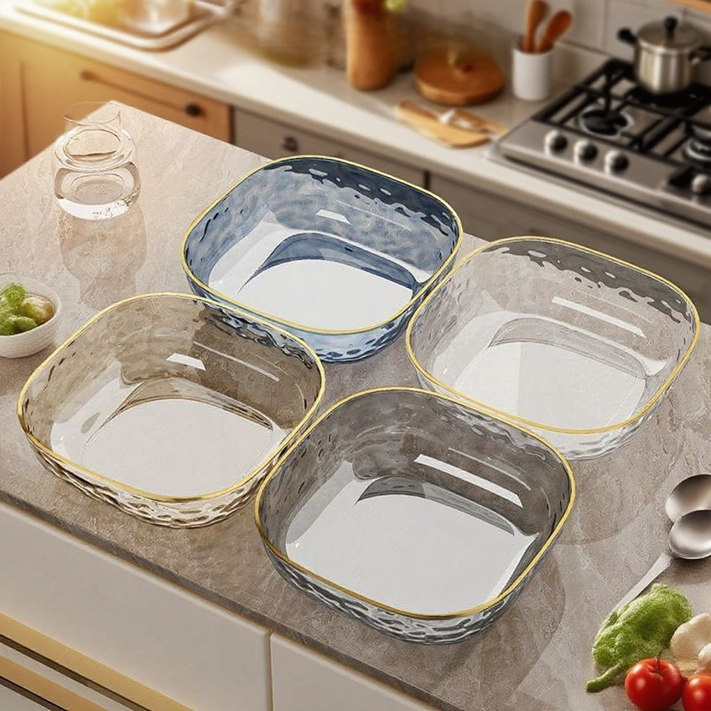 세련된 투명 플레이트 디테일