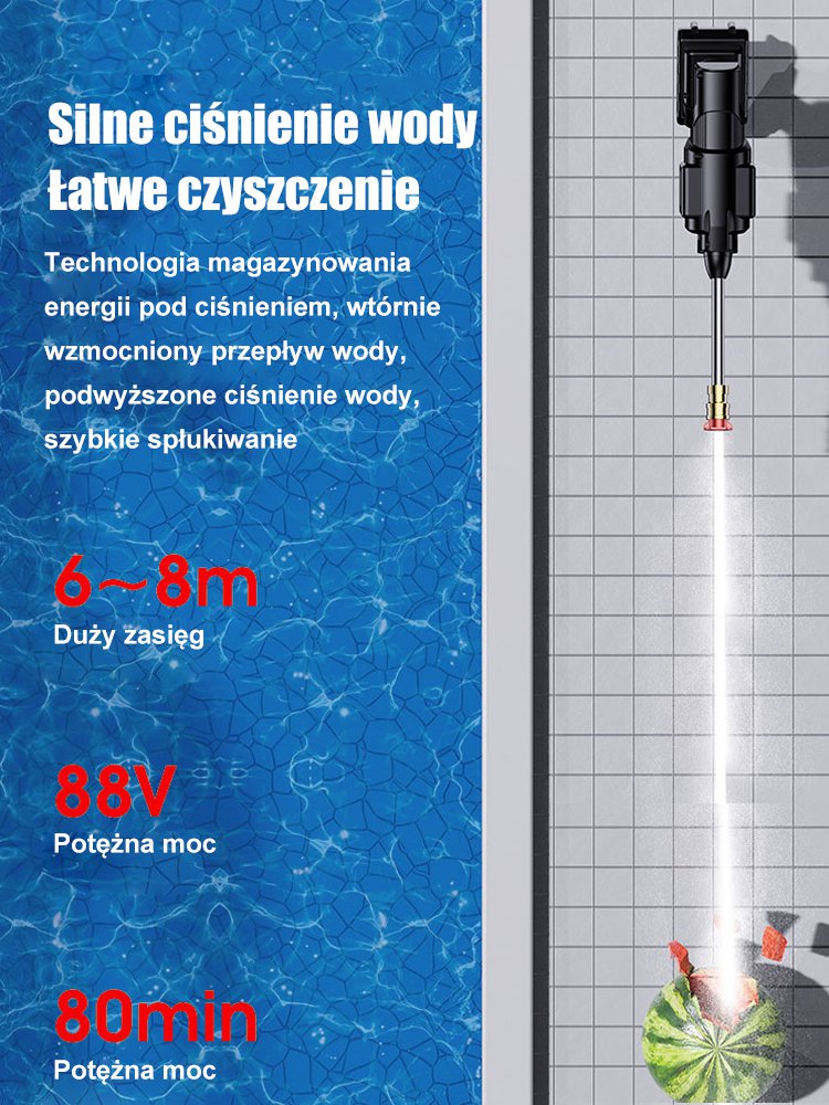 Niemiecki wysokociśnieniowy pistolet wodny bezprzewodowy