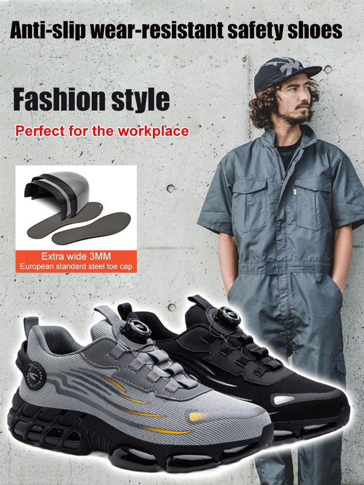 Knob anti-smash puncture-proof safety shoes