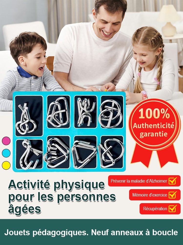 IQ anneau déboutonné à neuf maillons