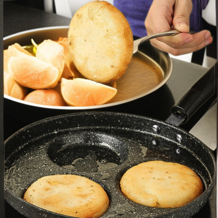 IH対応の多機能フライパンで調理中の様子