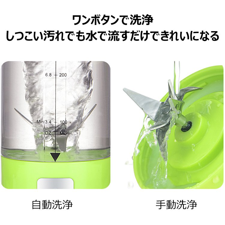 【多機能ミニボトルブレンダー】電動式、軽量、操作簡単、効率的、洗浄しやすい