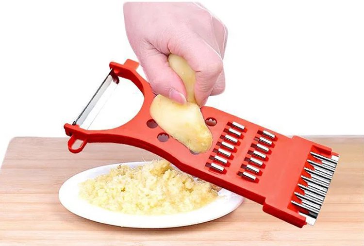 ステンレス鋼多機能千切り器の全体画像