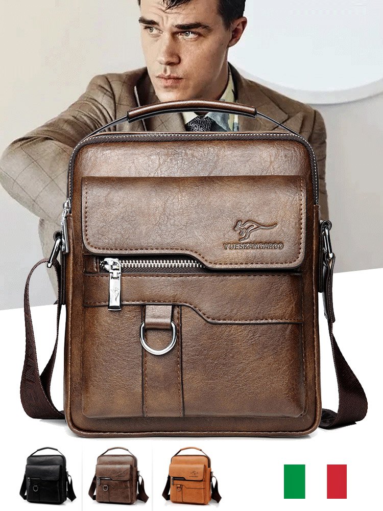 Męska torba biznesowa z bydlęcej skóry