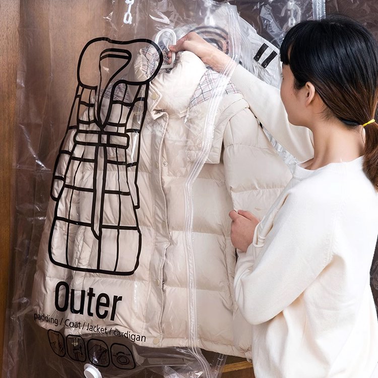 옷걸이형 흡입 프리 진공 압축팩