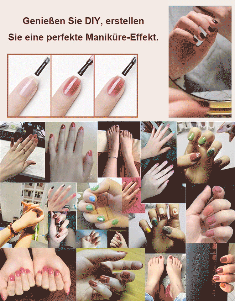 Nicht brennbarer, reißfester Nagellack auf Wasserbasis, gesunde und natürliche Farbe