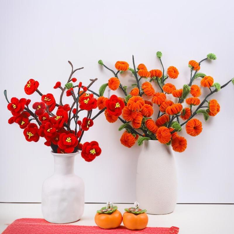 柿柿如意花束手工扭扭棒禮盒包裝