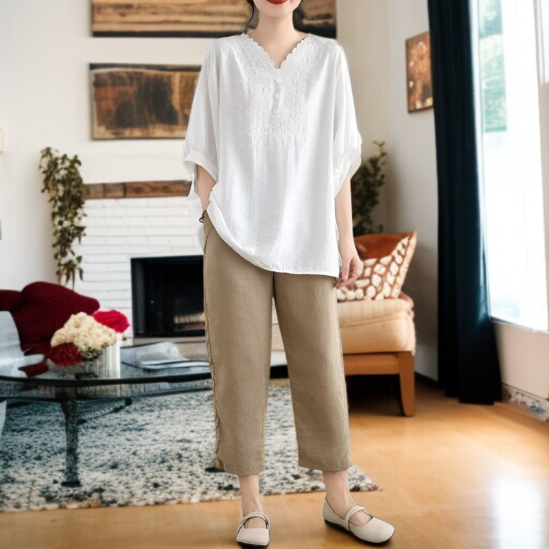 빈티지 루즈핏 여성 브이넥 루즈핏 빅사이즈 빈티지 여성 여름 상의