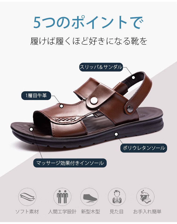 通気性抜群のメンズビーチサンダル素材