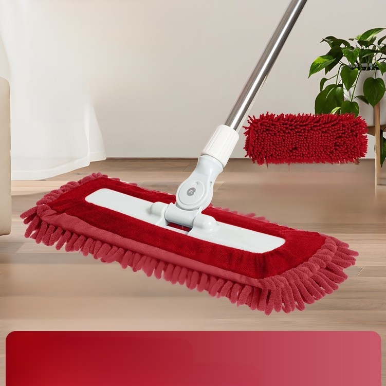 伸縮加強桿拖把-紅色