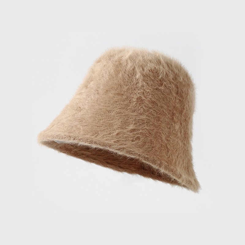 ラビットファーバケット帽子