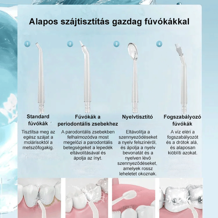 Hordozható elektromos fogkefe szájhigiéniai eszköz