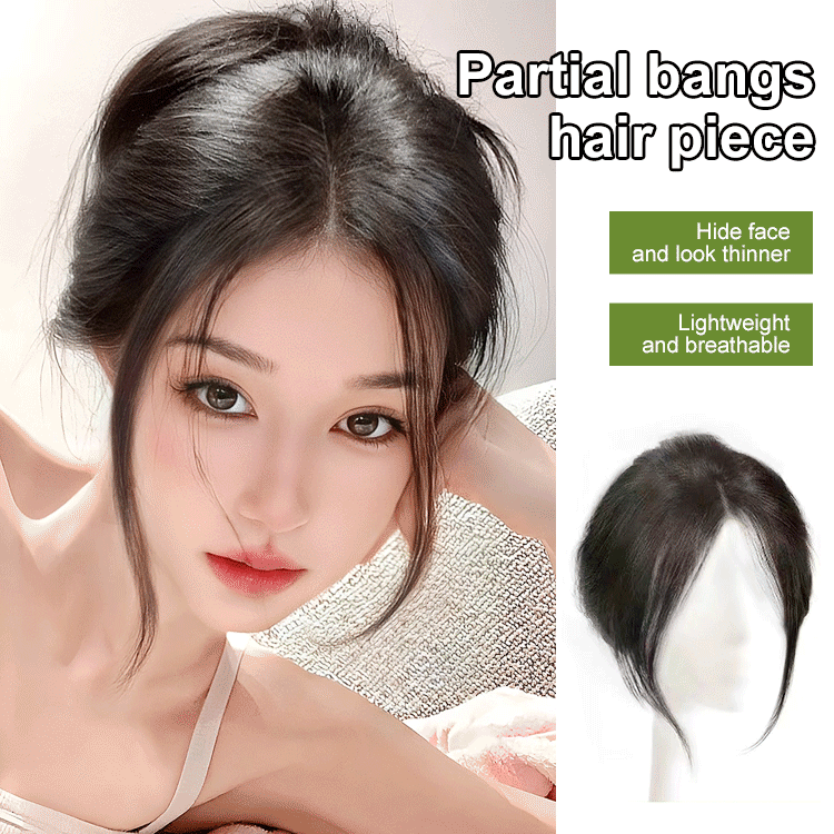 Partial bangs hair piece