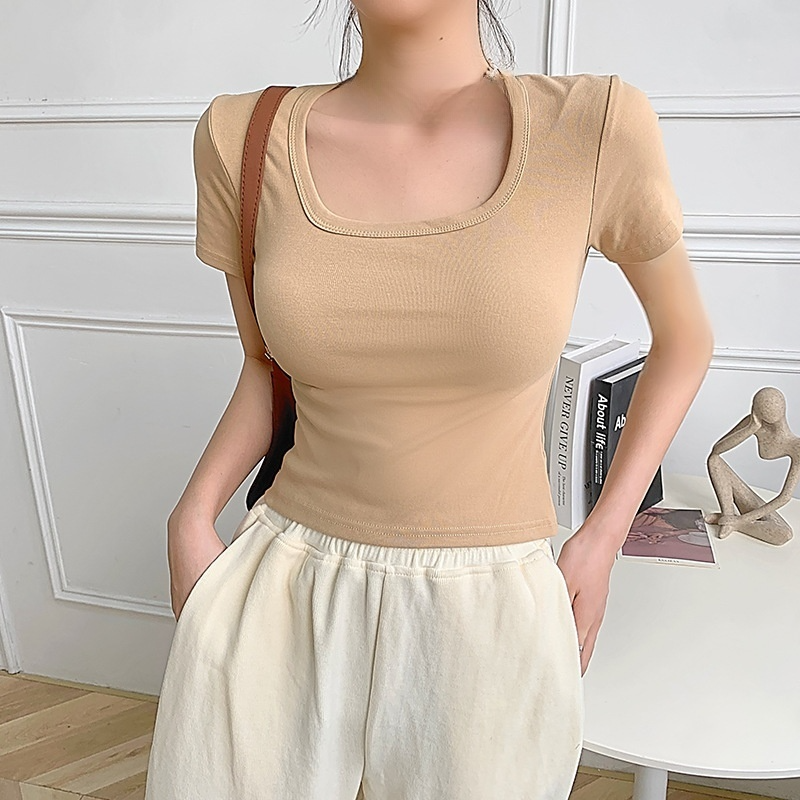 여성 여름 순면 반팔 티셔츠