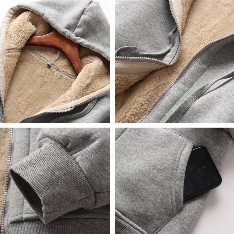 裏ボアジップパーカー