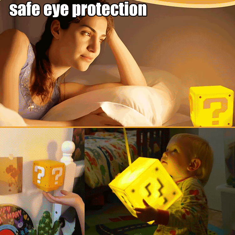 Cube brick rechargeable night light