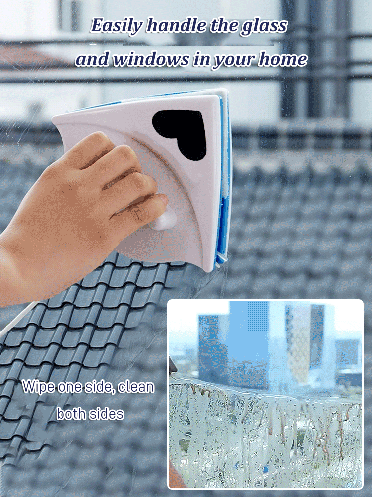 Effortless double-sided glass wiper