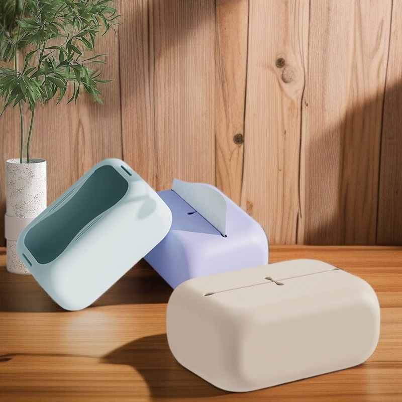 심플한 디자인의 거실 티슈케이스 세트