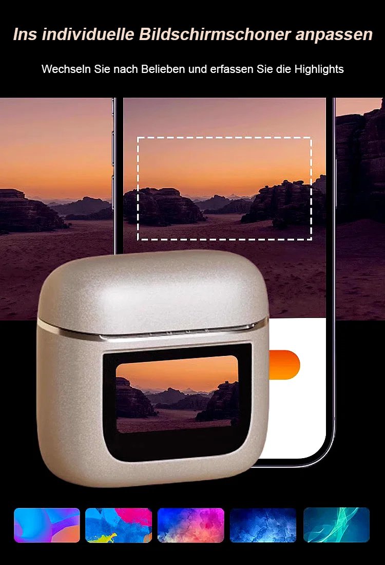 Vollfarb-Display Smart Active Noise Cancelling Bluetooth-Kopfhörer