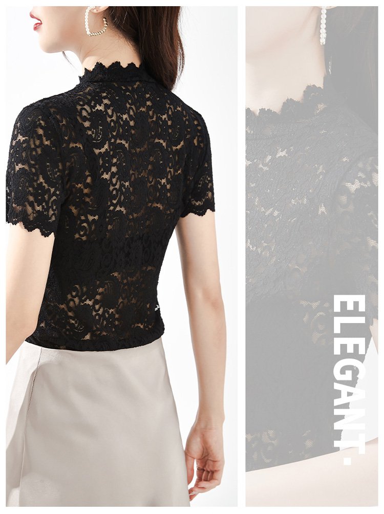 快適な着心地を実現するレースインナーの背面画像